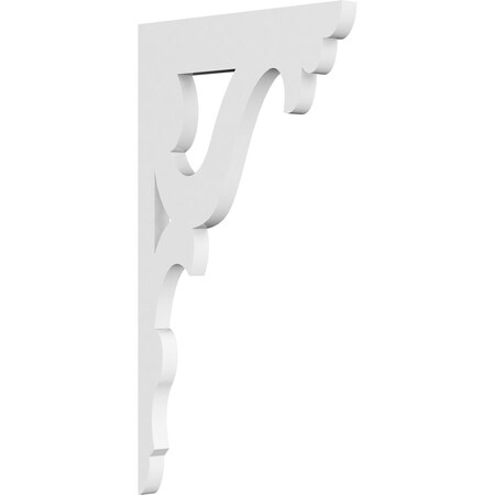Ekena Millwork Cornelia Architectural Grade PVC Bracket, 5/8"W X 8"D X 14"H BKTP01X08X14CN